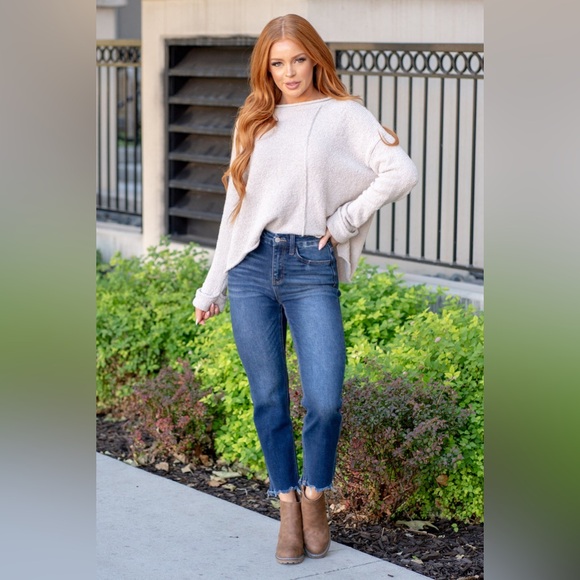 Flying monkey ardent high rise crop slim straight jeans - Picture 1 of 8